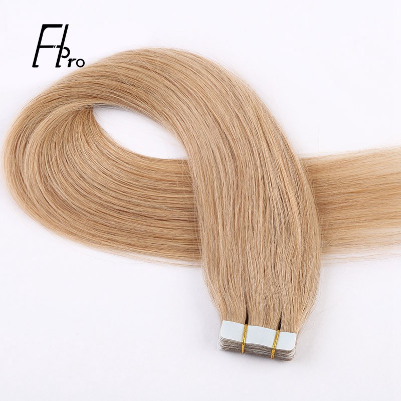 Premium Virgin Hair 16# Tape Hair Extensions Straight 18 inches